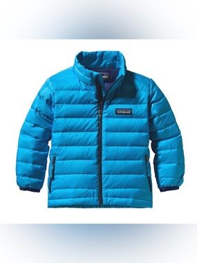 Patagonia Down Sweater Jacket 12-18M Blue Puffer Full Zip Kids Winter Outdoor
